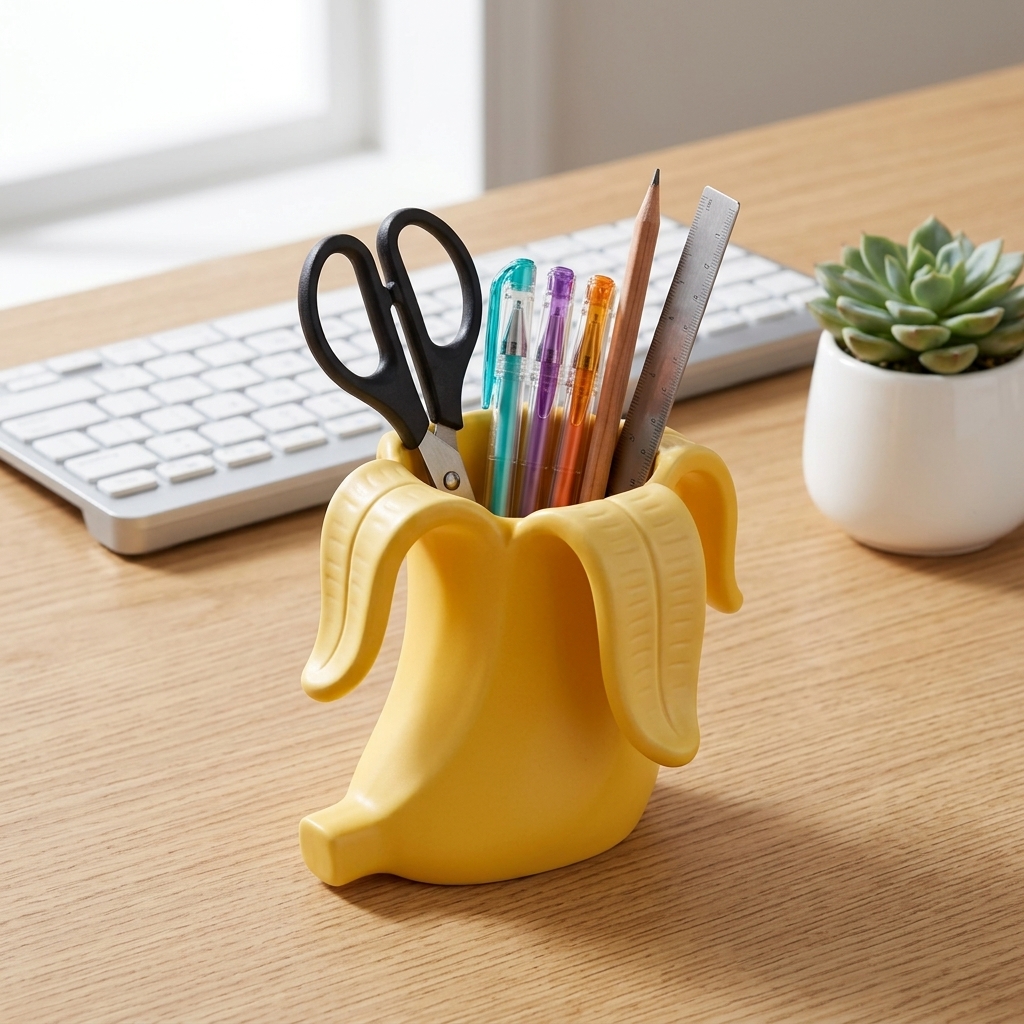 Cute Fruit Inspired Desk Organizer, Creative Storage Holder For Office, Art Supplies And Home Decor photo 1