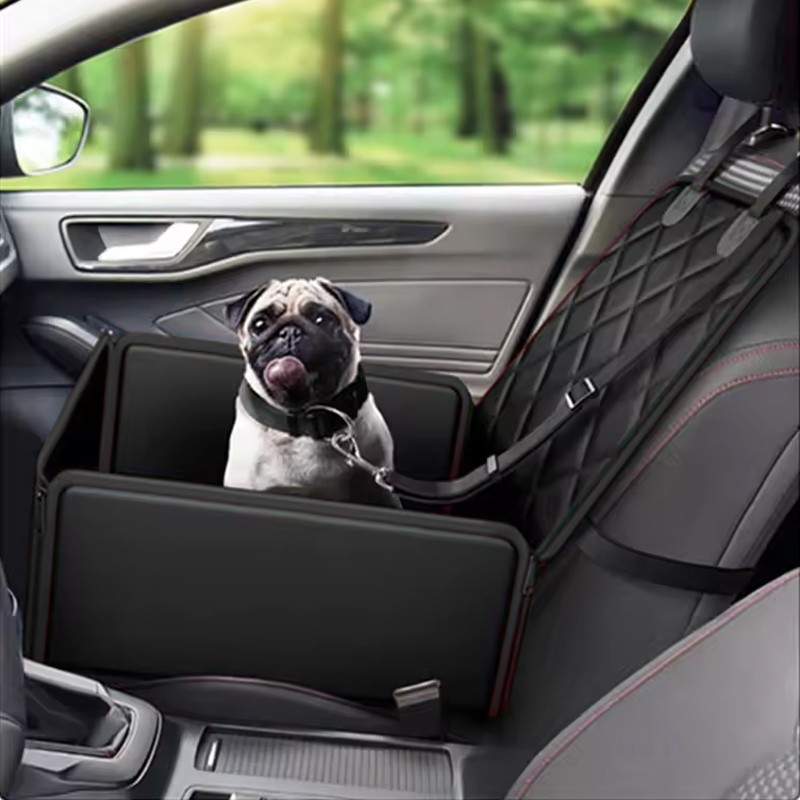 Dog Car Seat With Belt And Strong Padded Sides - Waterproof Pet Booster photo 2