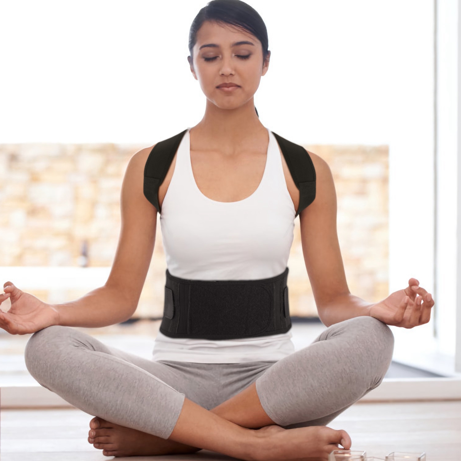 Unisex Posture Corrector Support Magnetic Lumbar Back Posture Support Belt Adjustable Upper Back Braces Clavicle Shoulder Brace Belt Pain Relief Therapy photo 3