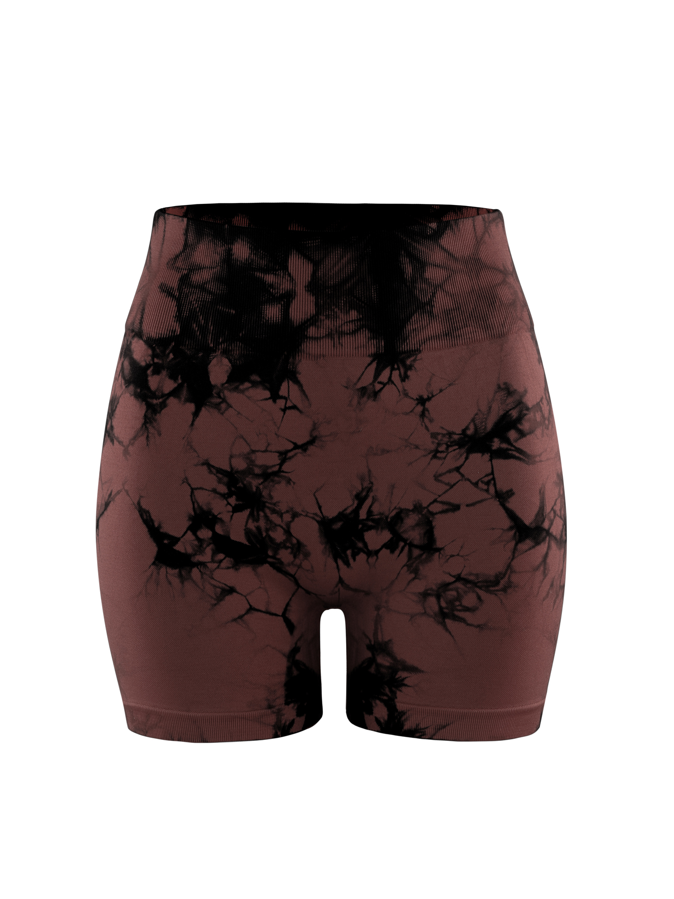 High Waist Seamless Tie Dye Yoga Shorts, Women Stretch Butt Lift Fitness Biker Shorts photo 2
