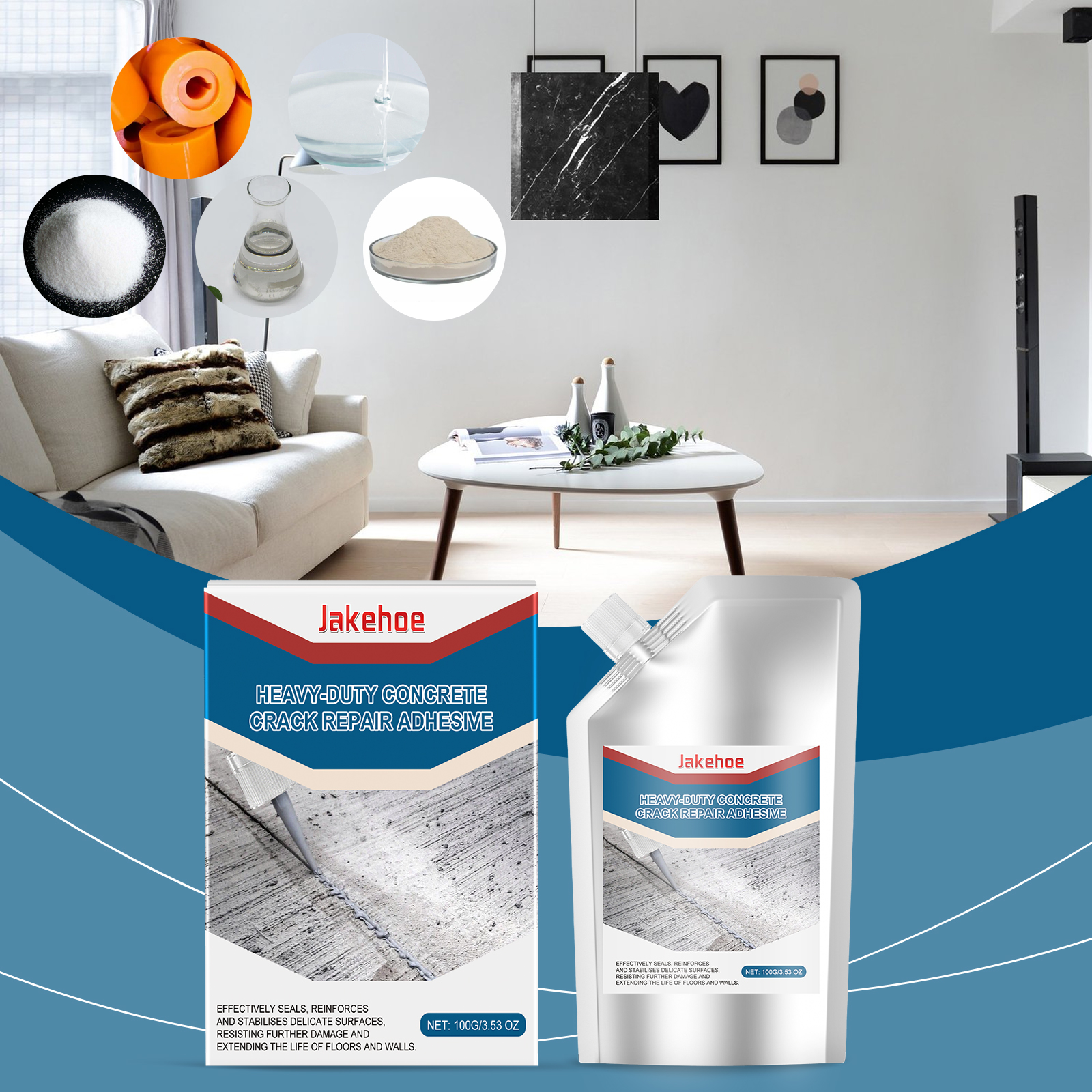 Crack Repair Adhesive 1 00g 1box photo 4
