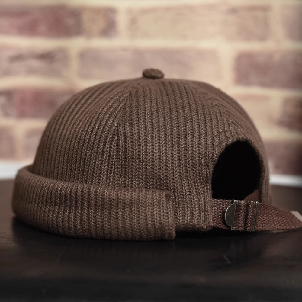 Japanese-style Vintage Boater Hat In Solid Color, For Hip-hop Wear In Autumn And Winter, Without A Brim, Suitable For A Gentleman's Look photo 3