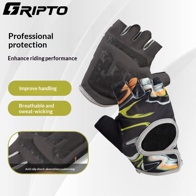 Half-Finger Gloves For Men And Women, Summer Thin Breathable Non-Slip Wear-Resistant Shock-Absorbing For Cycling, Outdoor Fitness, Sports, Anti-Callus Cycling photo 1