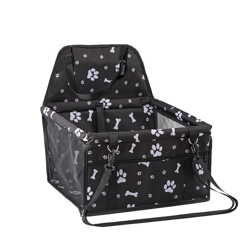 Pet Car Seat, Breathable Foldable Cat Dog Car Booster Seat With Safety Leash & Mesh Window, Waterproof Oxford Cloth Vehicle Travel Basket For Small Medium Dogs & Cats photo 2