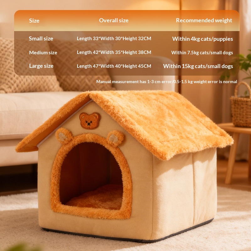 Cat Bed, Winter Warm, Enclosed, All-season, Removable And Washable, Suitable For Cats And Dogs. photo 6