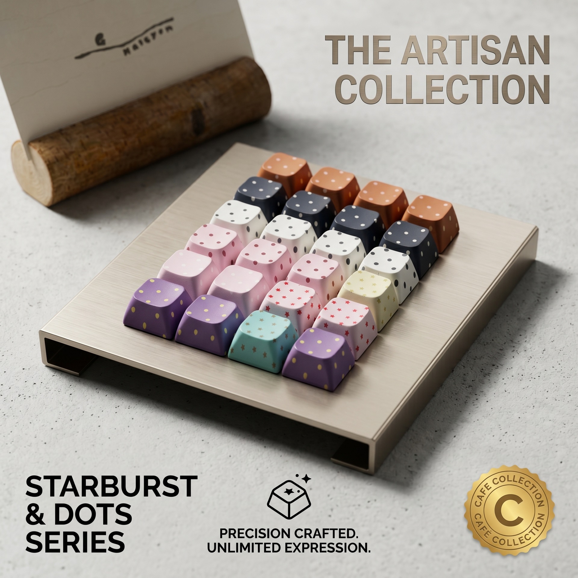Blank Keycaps  Colorful Removable Keyboard Keycaps With Polka Dot Accent, Single photo 1