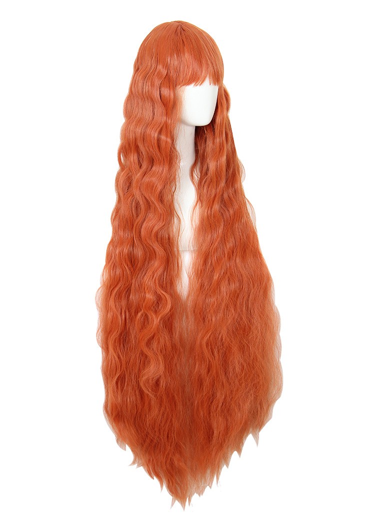 Cos Wig Orange 120cm Corn Scalding photo 5