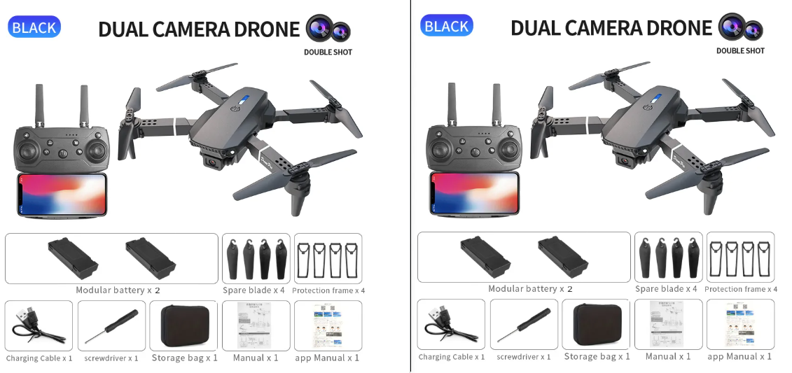 E88Pro Dual Camera Dual Electric Drone photo 2