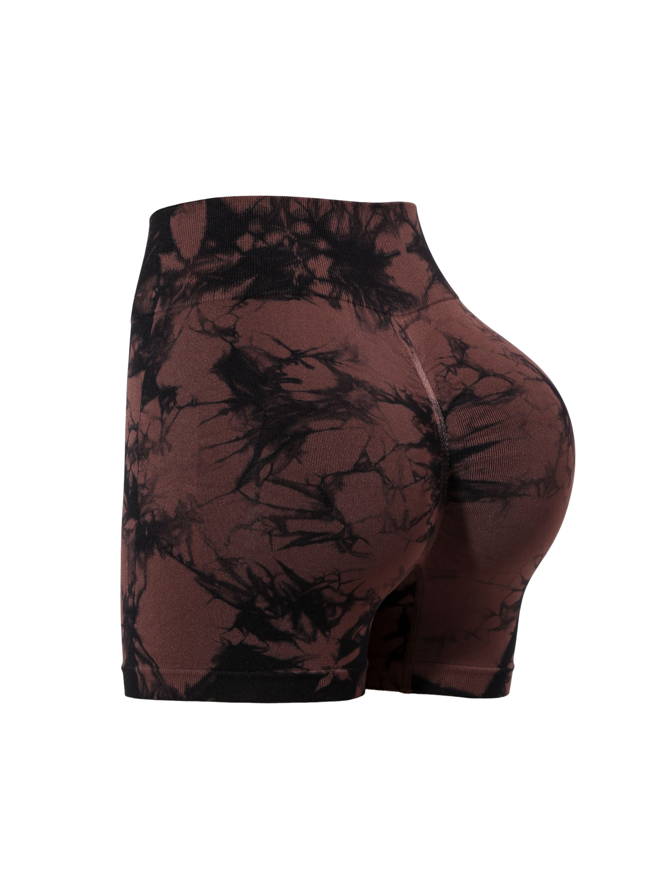 High Waist Seamless Tie Dye Yoga Shorts, Women Stretch Butt Lift Fitness Biker Shorts photo 1