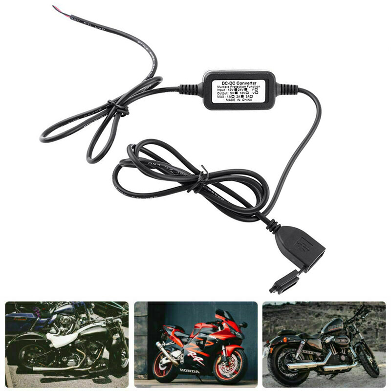 Waterproof Motorbike Motorcycle Power Adapter USB Charger Socket For GPS 12V-24V photo 5