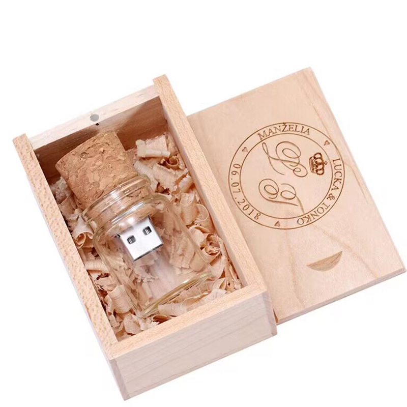 Wooden Wish Drift Bottle USB Disk photo 3