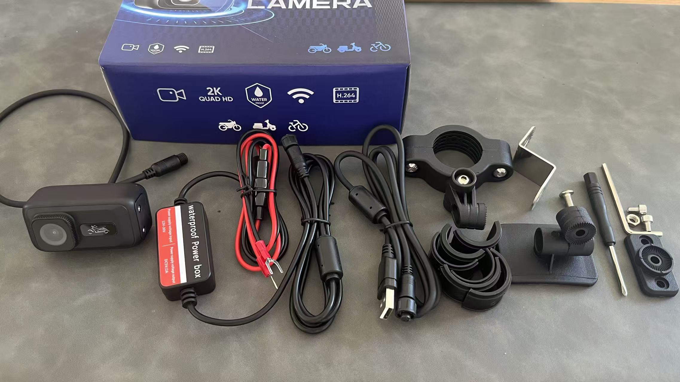 2K Motorcycle Dash Cam Outdoor Riding Waterproof Sports Camera For Electric Bicycles photo 2