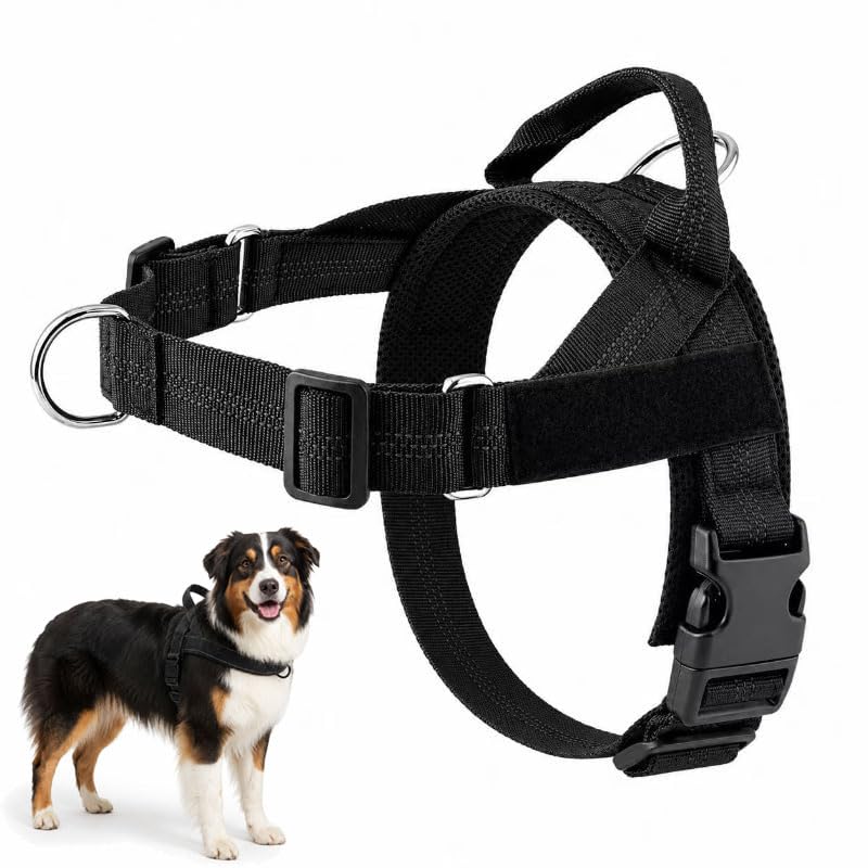 No-Pull Harness,No Pull Dog Harness With Soft Padded Handle Reflective Adjustable Breathable Mesh Pet Vest,Easy On-Off Soft Padded Harness,Easy For Training Walking For Dogs Of All Size photo 1