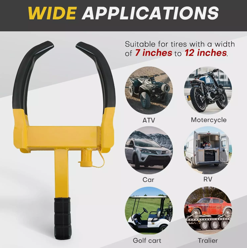 High Performance Wheel Clamps With Safety Lock For Caravans, Cars Vans And Trailers DE photo 1