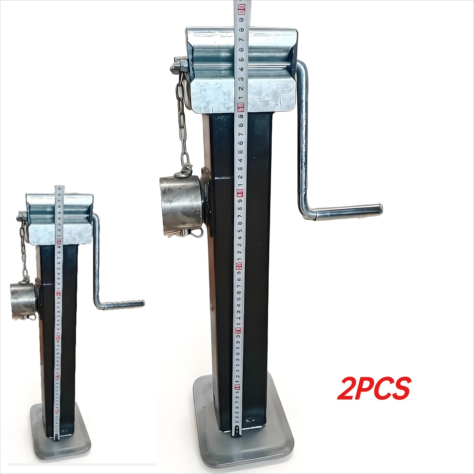 2Pcs Side Winder Trailer Jack In Black 2 Ton Heavy Duty Telescopic Prop Stand photo 1
