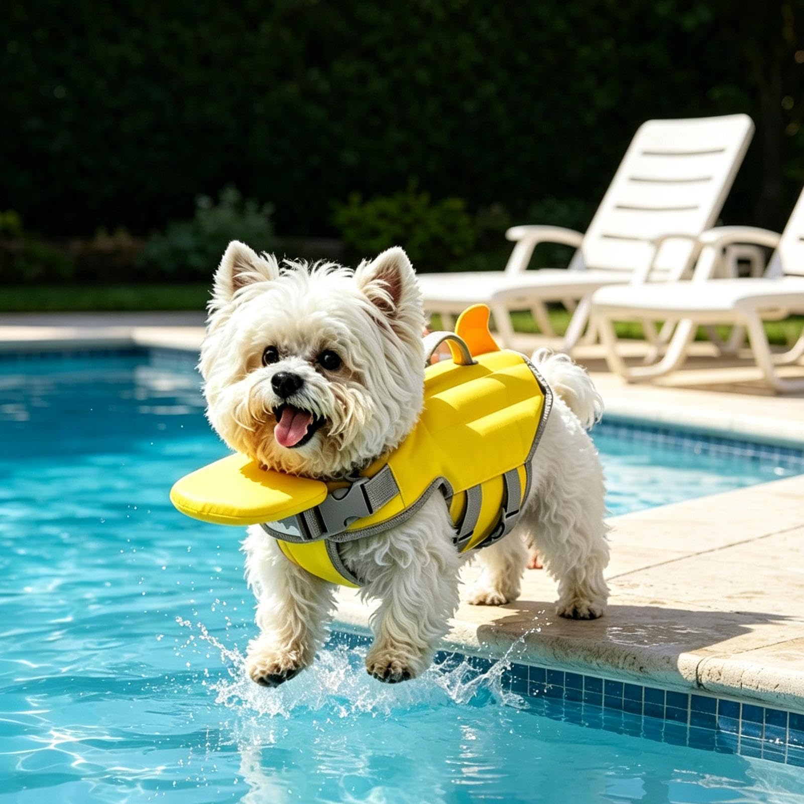 Dog Life Jacket - Cute Dog Life Vest For Swimming Boating With High Buoyancy And Rescue Handle, Adjustable Pet Floating Jacket  Puppy Floating Swim Vest For Small Medium And Large Pet photo 3