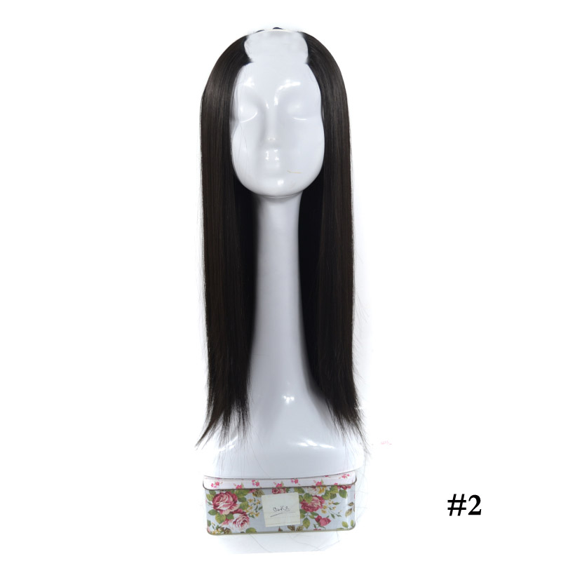Women's Long Straight Hair U-shaped Half Headgear photo 2