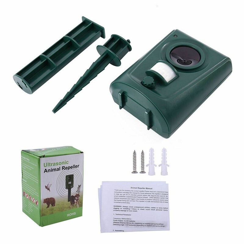 Battery Ultrasonic Garden Deterrent Repeller Animal Bird Cat Scarer Pest Dog photo 8