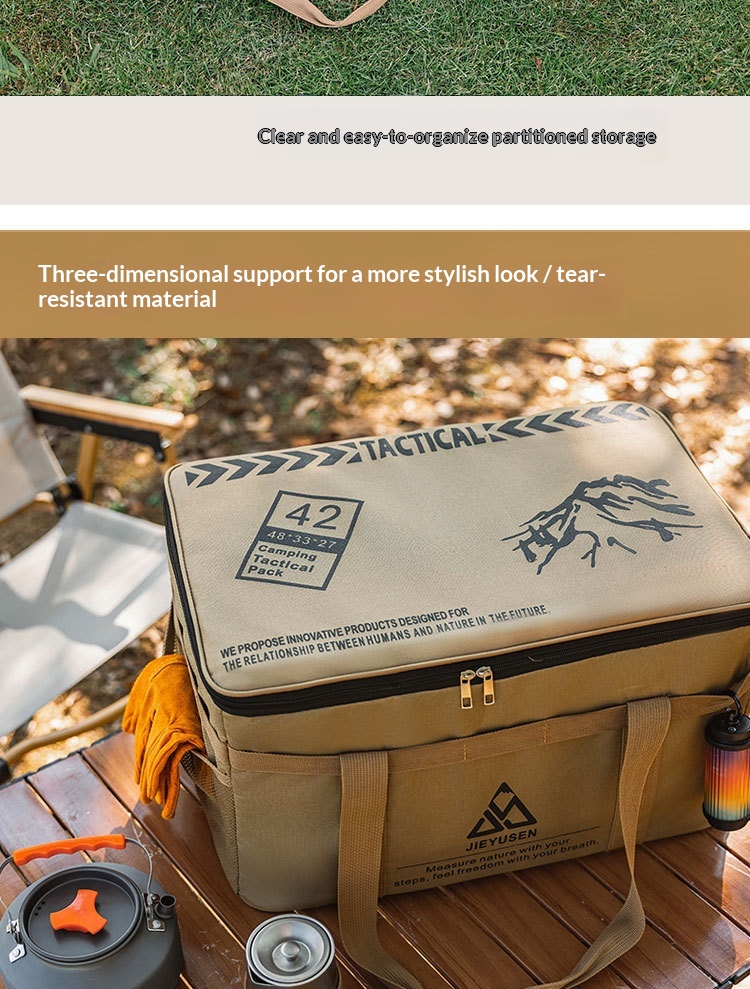 Outdoor Camping Gear Storage Bag, Cooking Utensils, Tableware, Miscellaneous Items Bag, Portable Tools And Accessories, Gas Canister, Cassette Stove, Camping photo 6