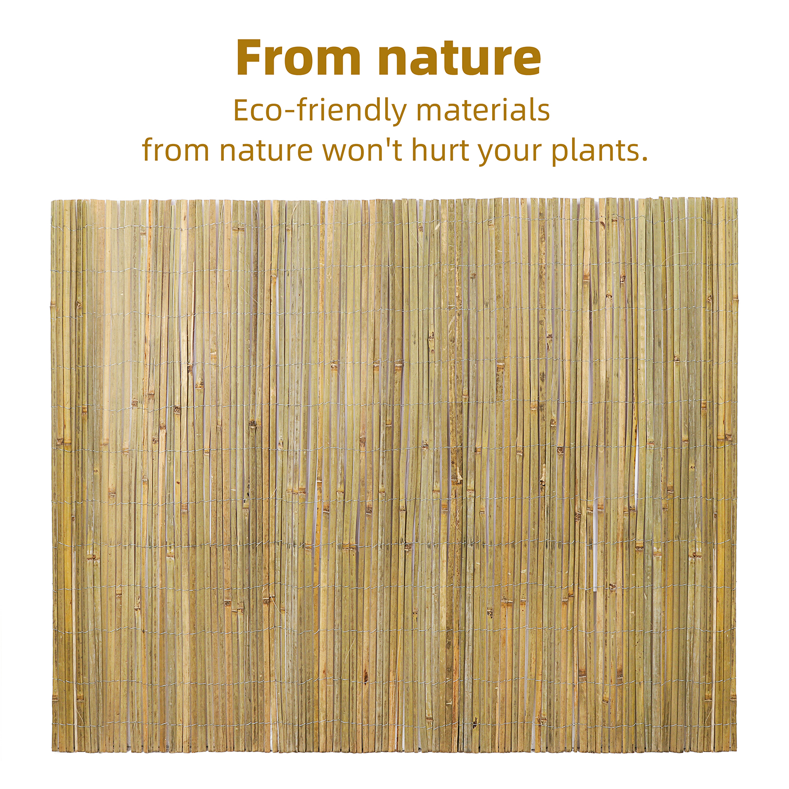 Bamboo Privacy Fence Roll 6FTx 10FT, Natural Bamboo Slat Screening Panels For Outdoor Garden, Yard, Patio, Balcony Privacy Screen 2PCS. Self-pickup Only photo 5