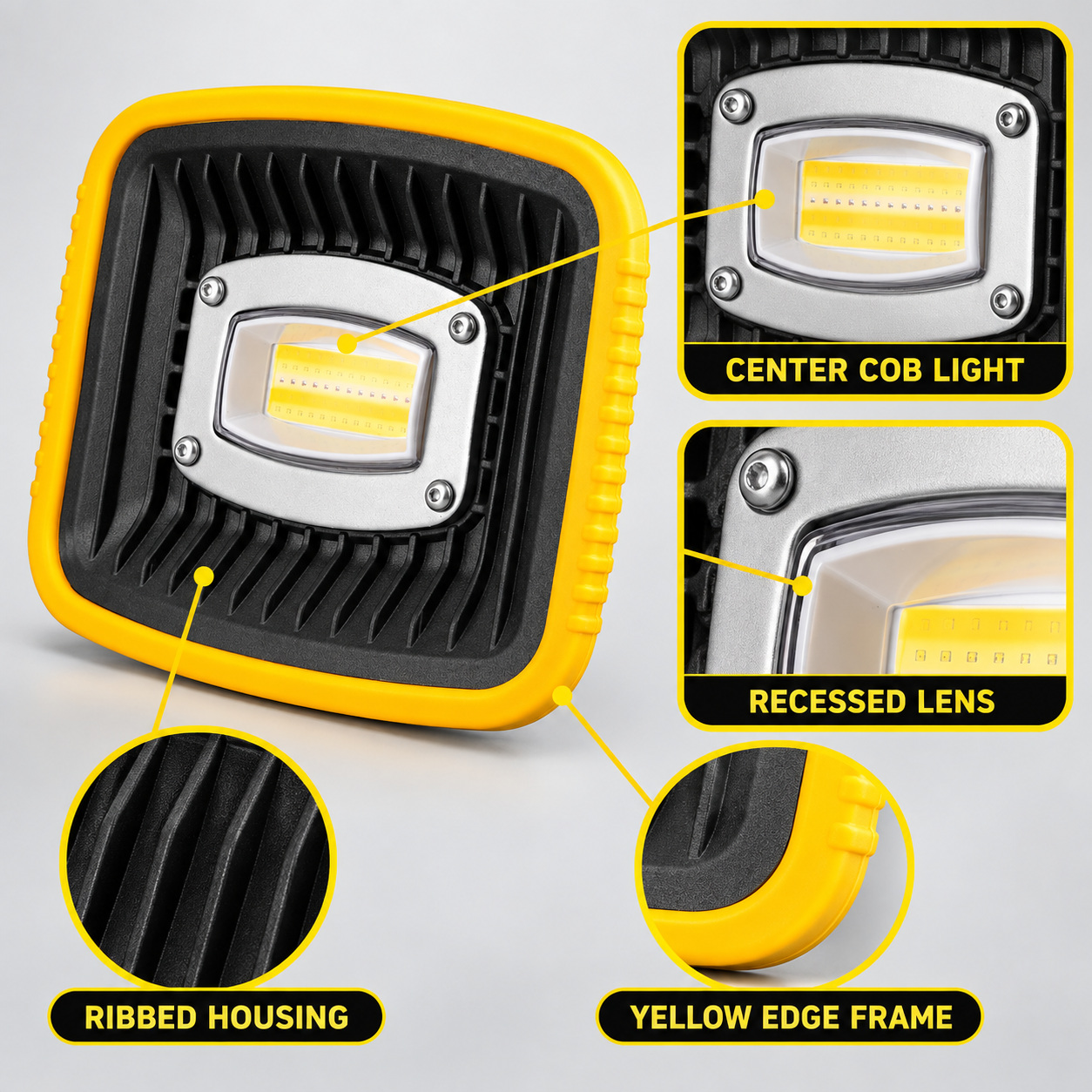 Rechargeable Magnetic Battery Display Type C LED Work Light Base Hanging W899 2 Hour Runtime photo 3