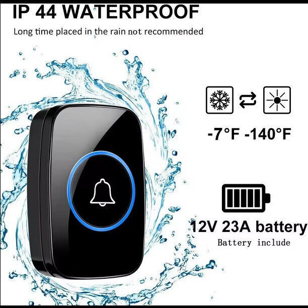 1O00ft Wireless Door Bells Waterproof Long Range Battery Home Cordless Doorbell photo 4