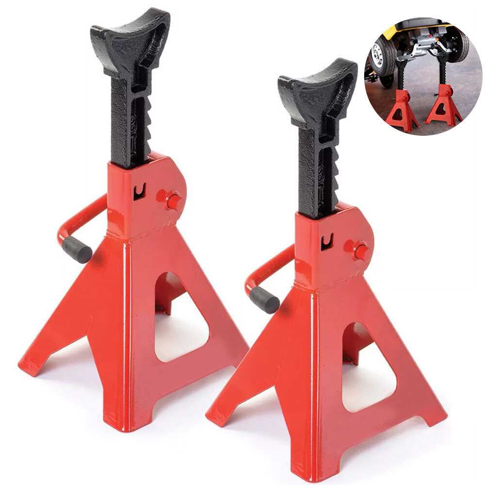 2Pcs Axle Stands FloorJack Heavy Duty Lifting 3 Ton Capacity Stand Car Carava photo 2