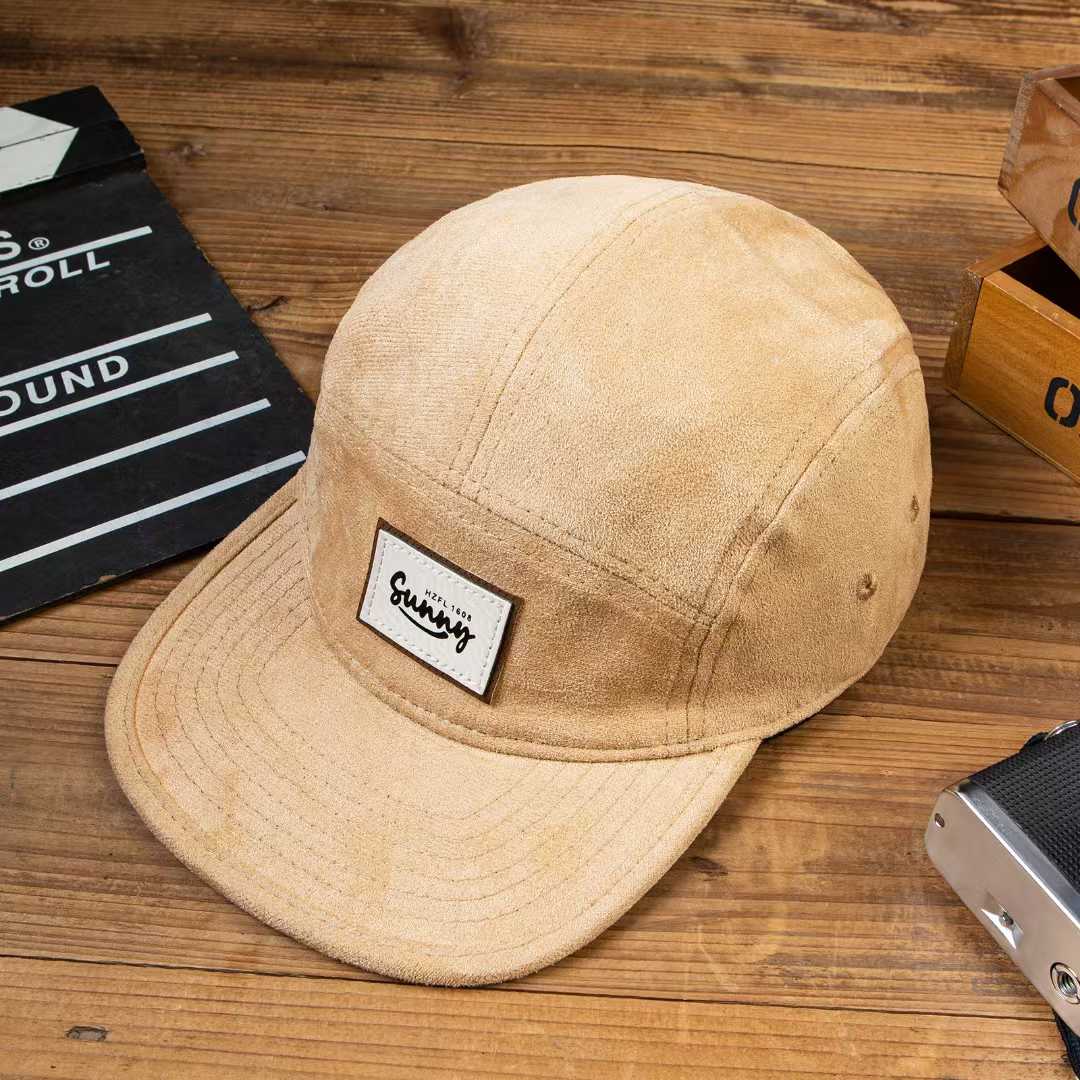 Summer Men's And Women's Identical Suede Fabric Simple Letter Logo Five-panel Hat For Couples, Suitable For Versatile Daily Commuting And Casual Outings. photo 4