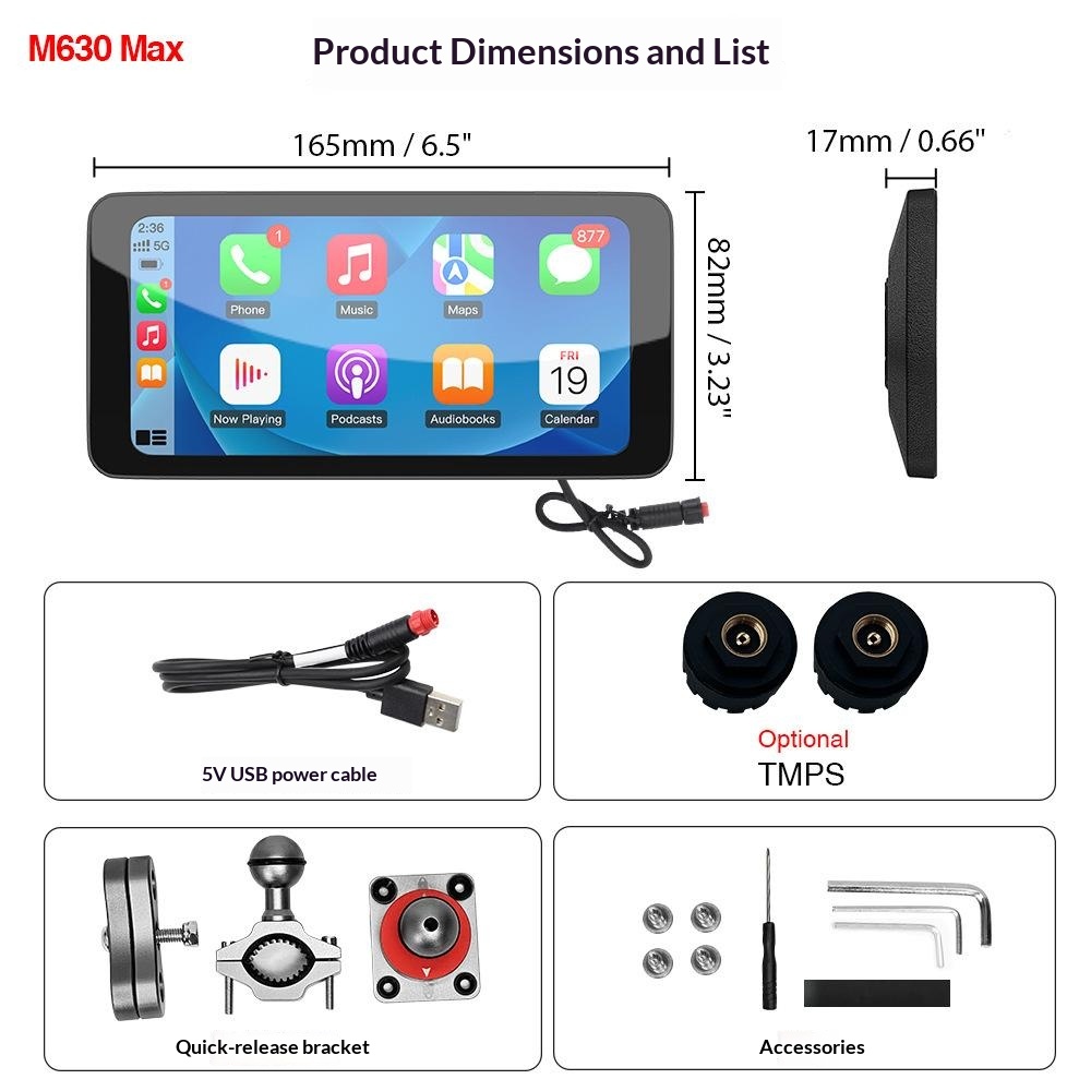 Removable 6.5-inch Motorcycle Navigation Device photo 2