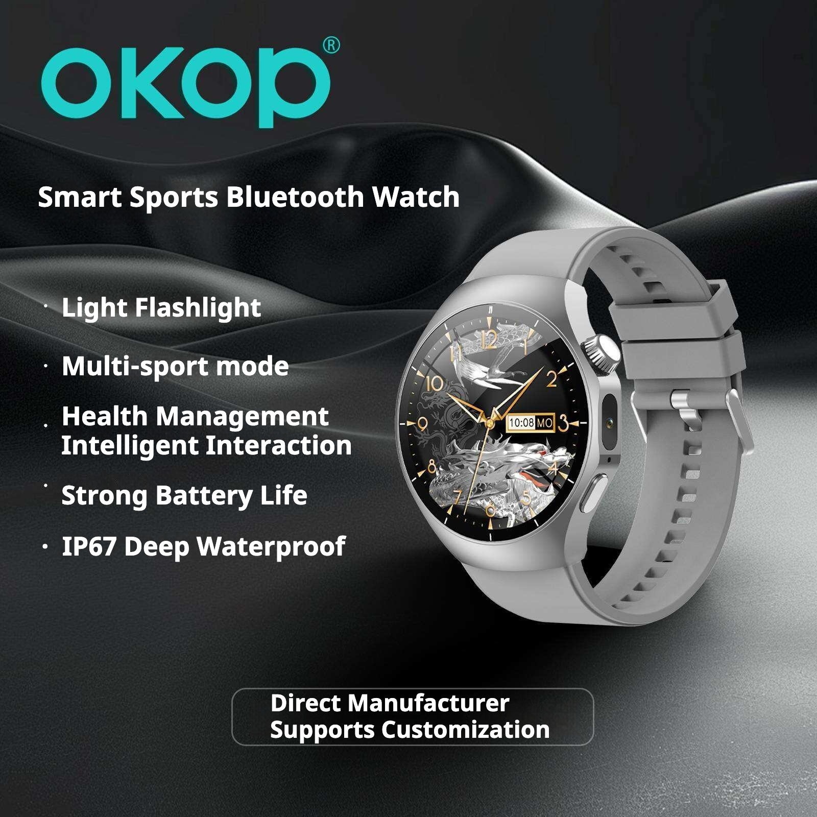 KP-S103 Smartwatch Bluetooth Calling Sports Outdoor Use Waterproof Health Monitoring Blood Oxygen Blood Pressure Ultra Long Battery Life  Cross Border Model photo 2