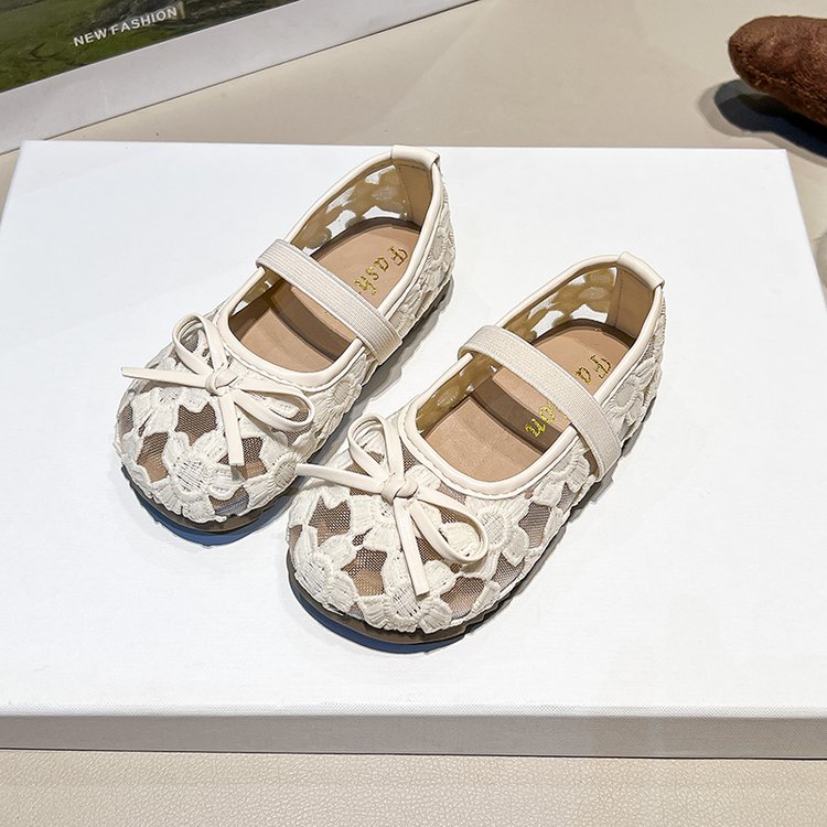 French Gentle Flat Mesh Single Shoe For Women In Summer Fairy Style With Skirt Lace Mary Jane Children's Sandals photo 2