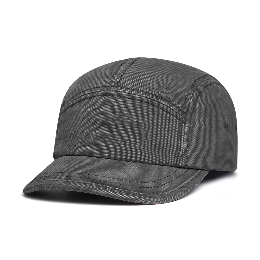 Fashionable And Simple Light Board Water-washed Distressed Baseball Cap With Short Brim, Five-piece Construction, Workwear Style Hat For Outdoor And Daily Casual Wear photo 7