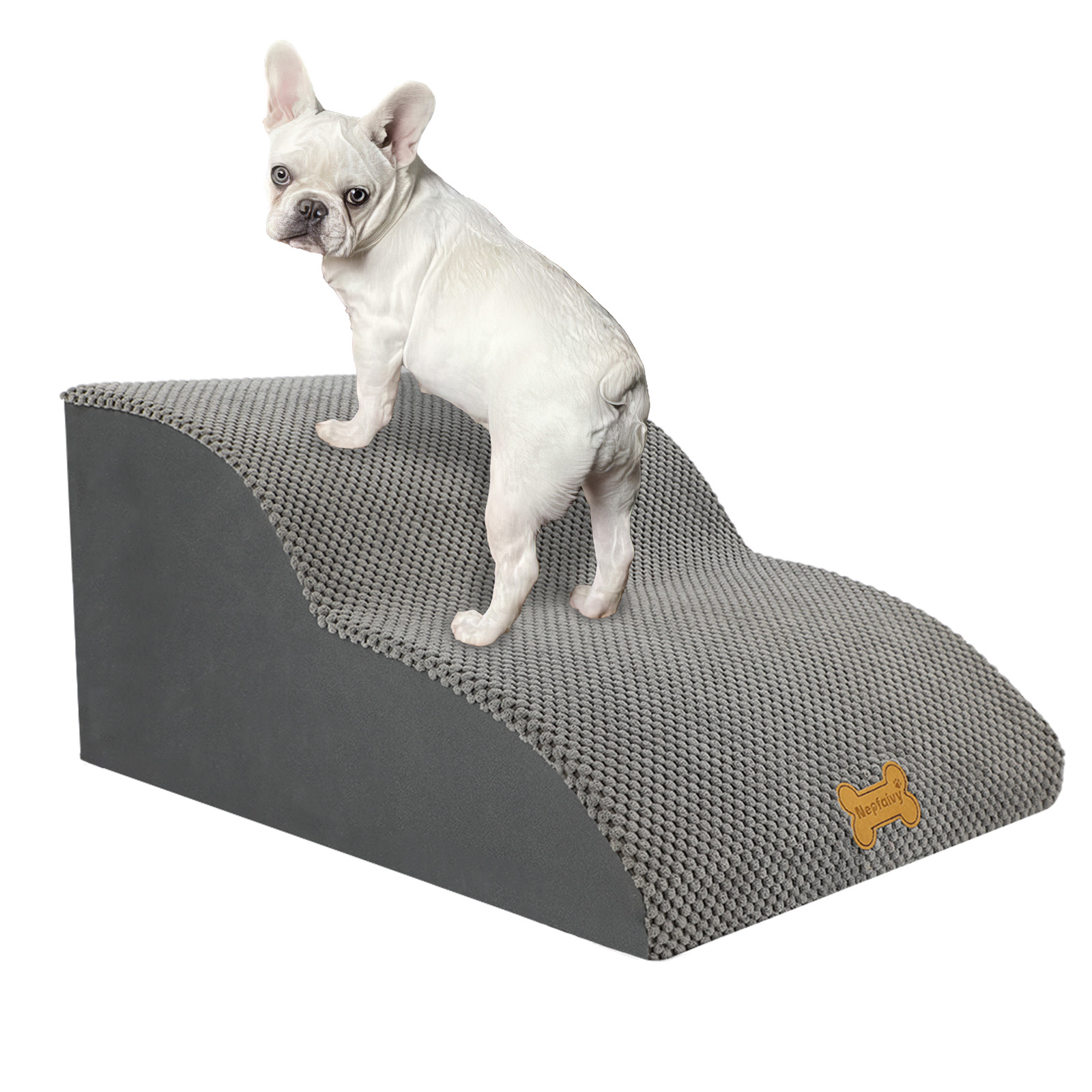 Nepfaivy Dog Steps Stairs For Bed - Non-Slip Pet Stairs For Small Dogs And Cats, Dog Ramp For Sofa With High Density Foam And Removable Cover photo 3