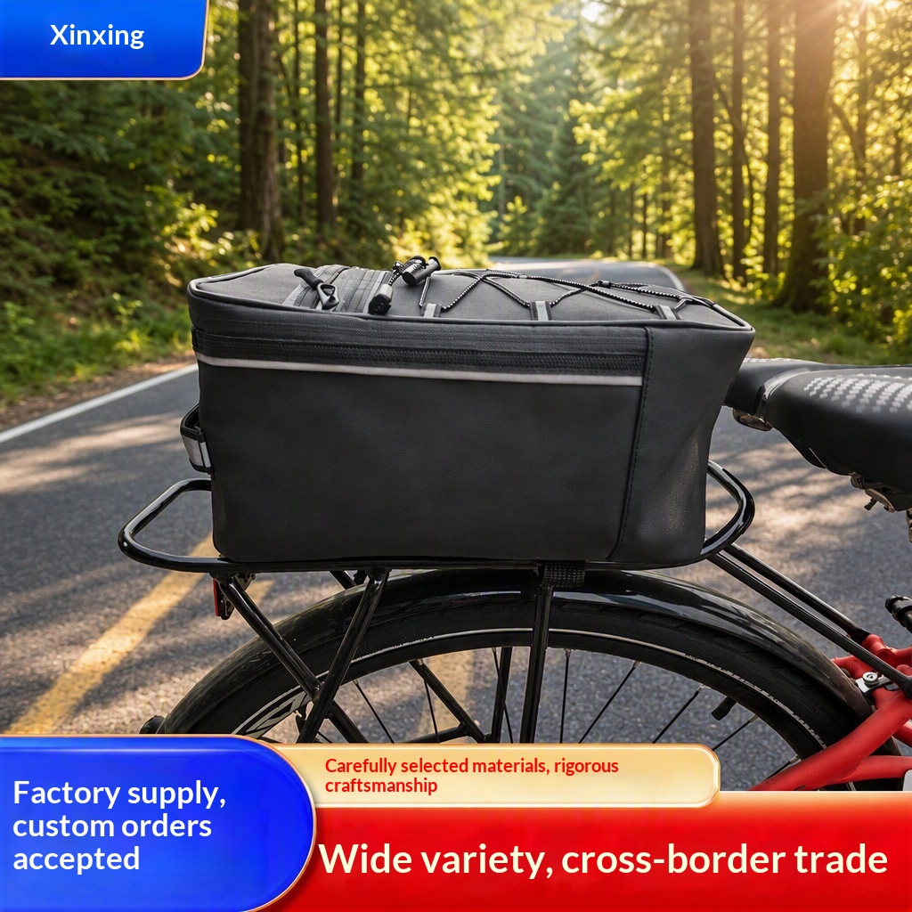 Mountain Bike Rear Rack Waterproof Travel Bag For Long And Short Trips, Bicycle Rear Seat Travel Tail Bag Storage Box photo 1