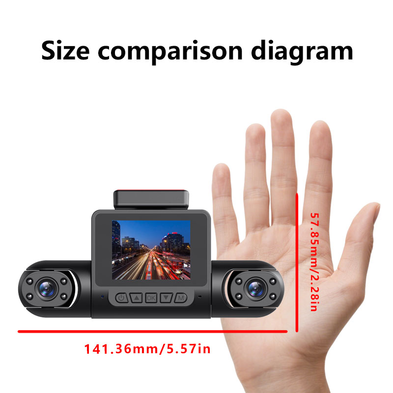 1080P High-definition Driving Recorder With Four Lenses, High-definition Night Vision, Front, Back, Left, Right Recording photo 4