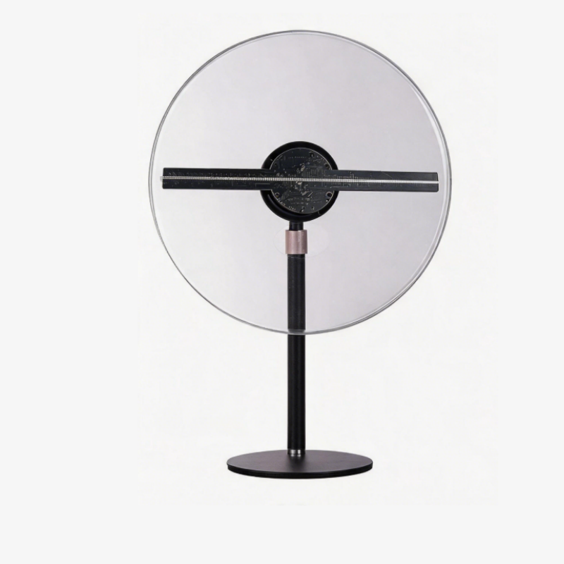 Wiilala 3D Hologram Fan 3D Circle App Hologram Advertising Display 224 Lights 11.81WiFi Holographic LED Fan Creative Advertising Design Store SignDesktop Display Stand With Protective Cover photo 3