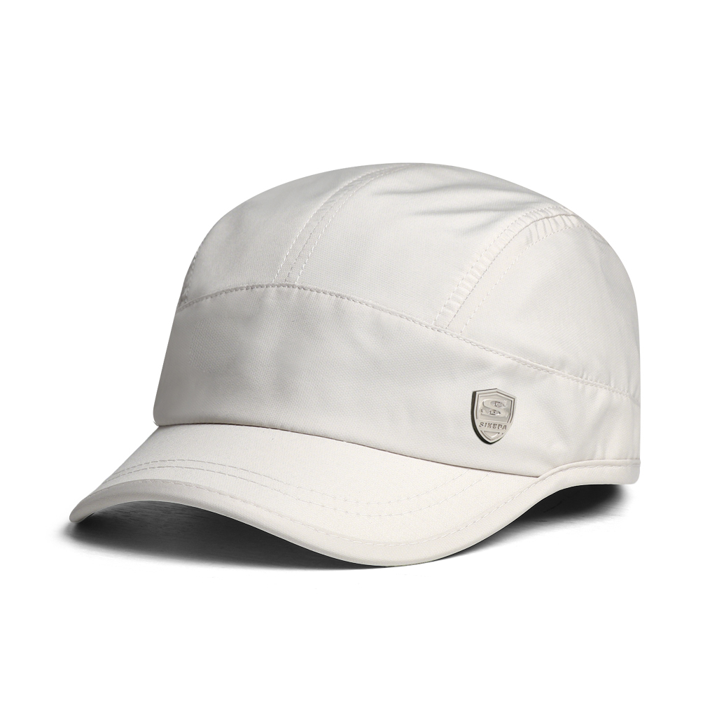 Lightweight, Breathable, Quick-drying Baseball Cap With Metal Emblem, Short Brim, Dome-shaped, Outdoor Casual Beanie Hat photo 2