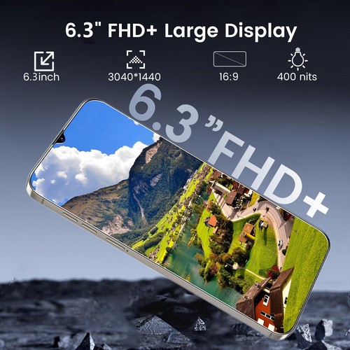 24 Unlocked Phone Smartphone 4inch 128GB Android14.0 6.3inch 6800mAh 5G photo 3