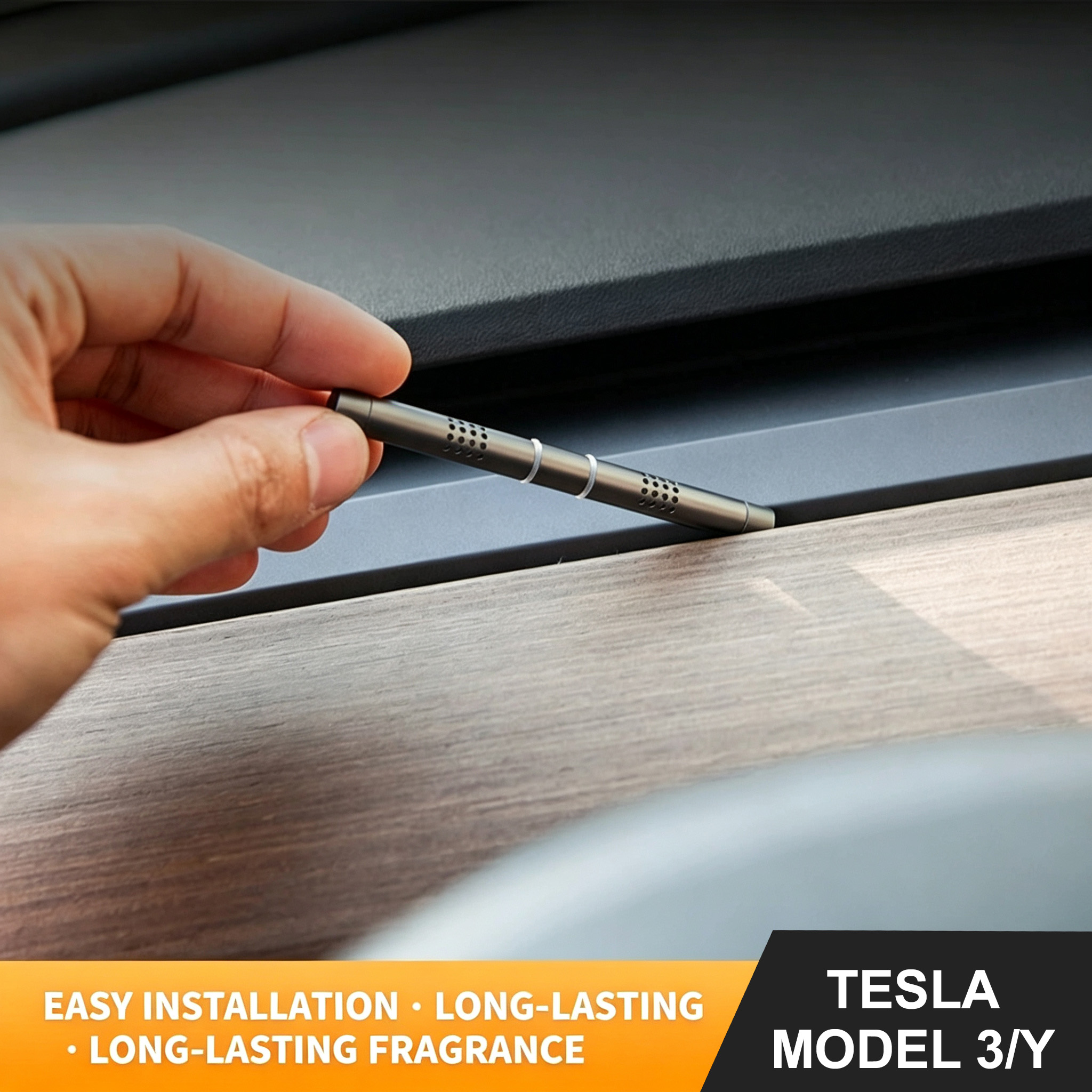 Hidden Car Air Freshener Stick Hidden Aromatherapy Ornament Interior Accessory For Tesla Model 3 Model Y photo 1