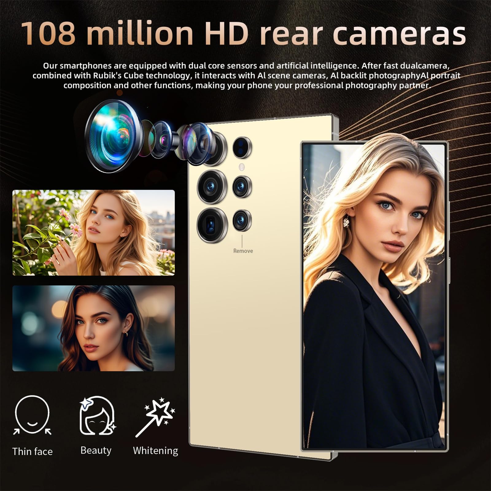 C25 Ultra Unlocked Phone With NFC, 12-512GBSmartphone,8000mAh,6.9in  HD Screen,Android 15 Cell Phone,5G -Built In Pen-Dual SIM-Fingerprint Unlock-Face ID photo 5
