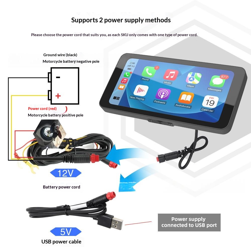 Removable 6.5-inch Motorcycle Navigation Device photo 5