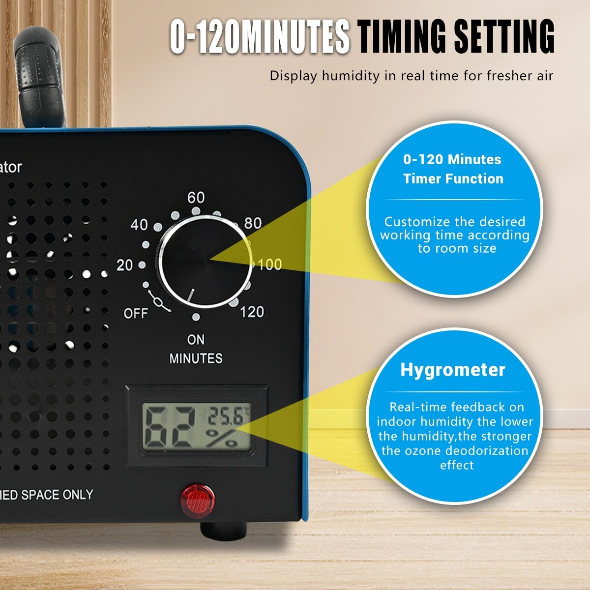 60000mg H Ozone Generator Machine Industrial Air Purifier Ozonator Ozonizer LCD photo 6