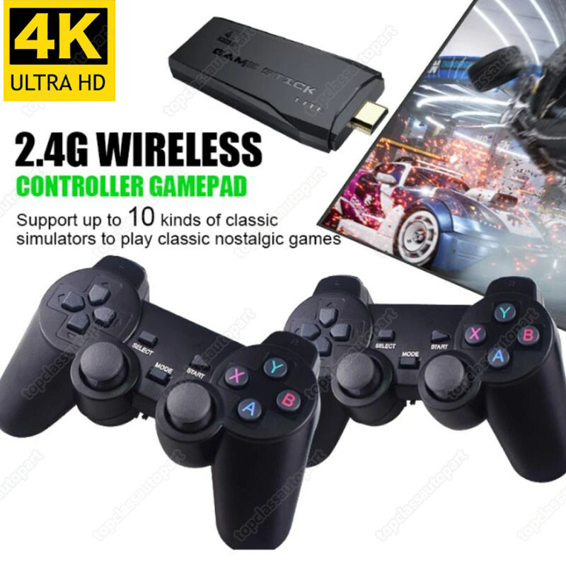 Wireless H  DMI 4K TV Game Stick Console 20000  Built-in Games &2 Wireless Gamepad photo 1