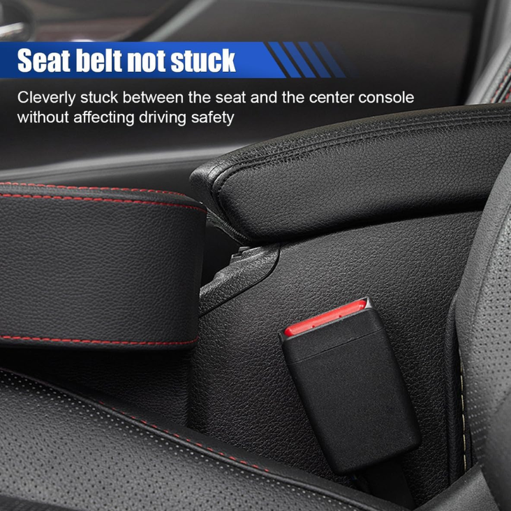 KITUREK Car Cup Holder, PU Leather Cover Auto Front Seat Organizer, Black photo 6
