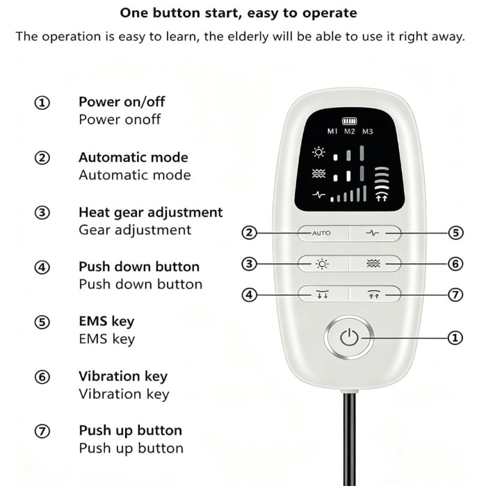 3 Heat Levels Vibration Massager Easy Relieves Lumbar Fatigue Multi-scene Safe photo 5