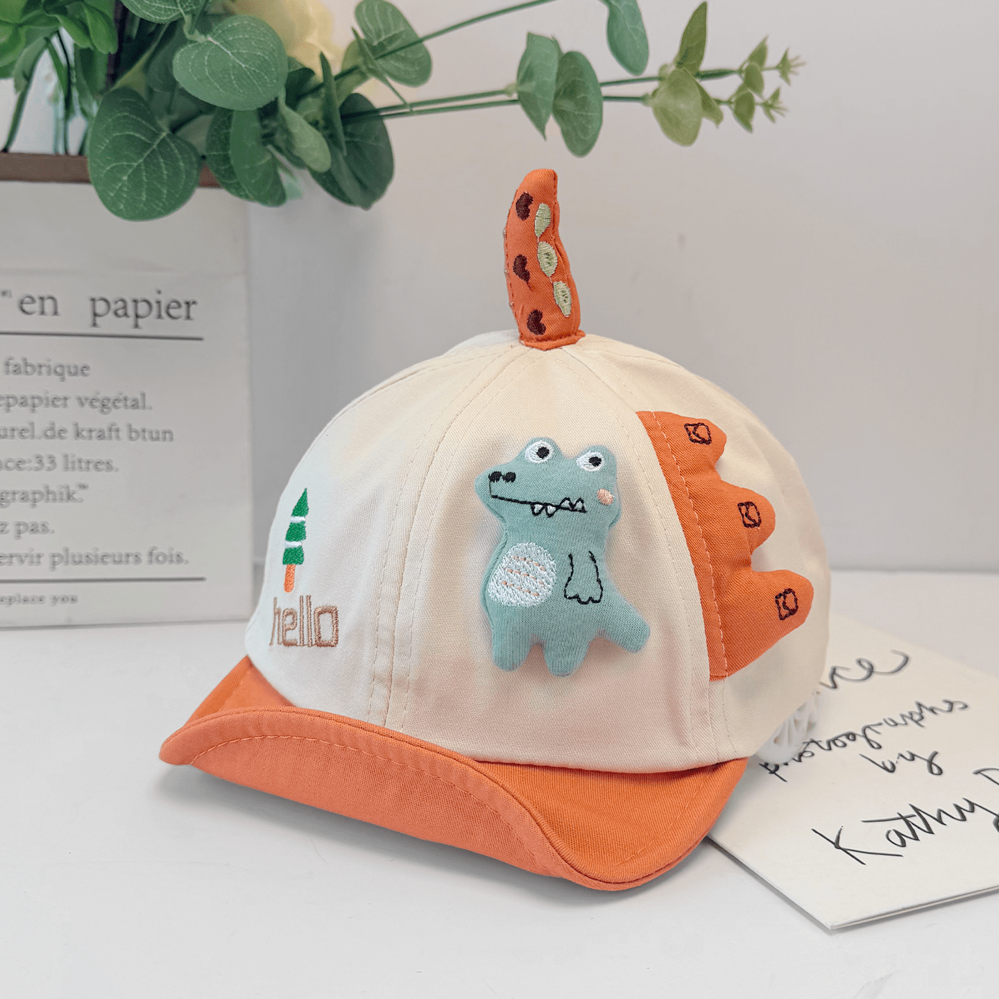 Three Dimensional Cartoon Baby Dinosaur Soft Cap With Brim And Earflaps Summer Autumn Lightweight Style Fashionable photo 3
