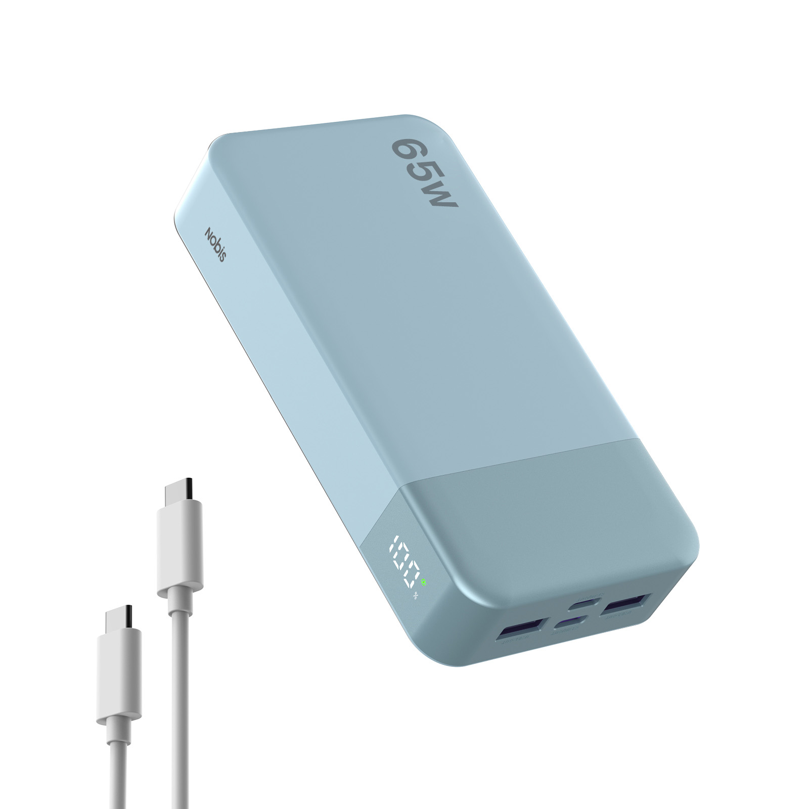 N Obis Portable Charger, 65W PD Fast Charging 20000mAh Type-C Small Compact Power Bank For Phone, Tablet, Laptop photo 2