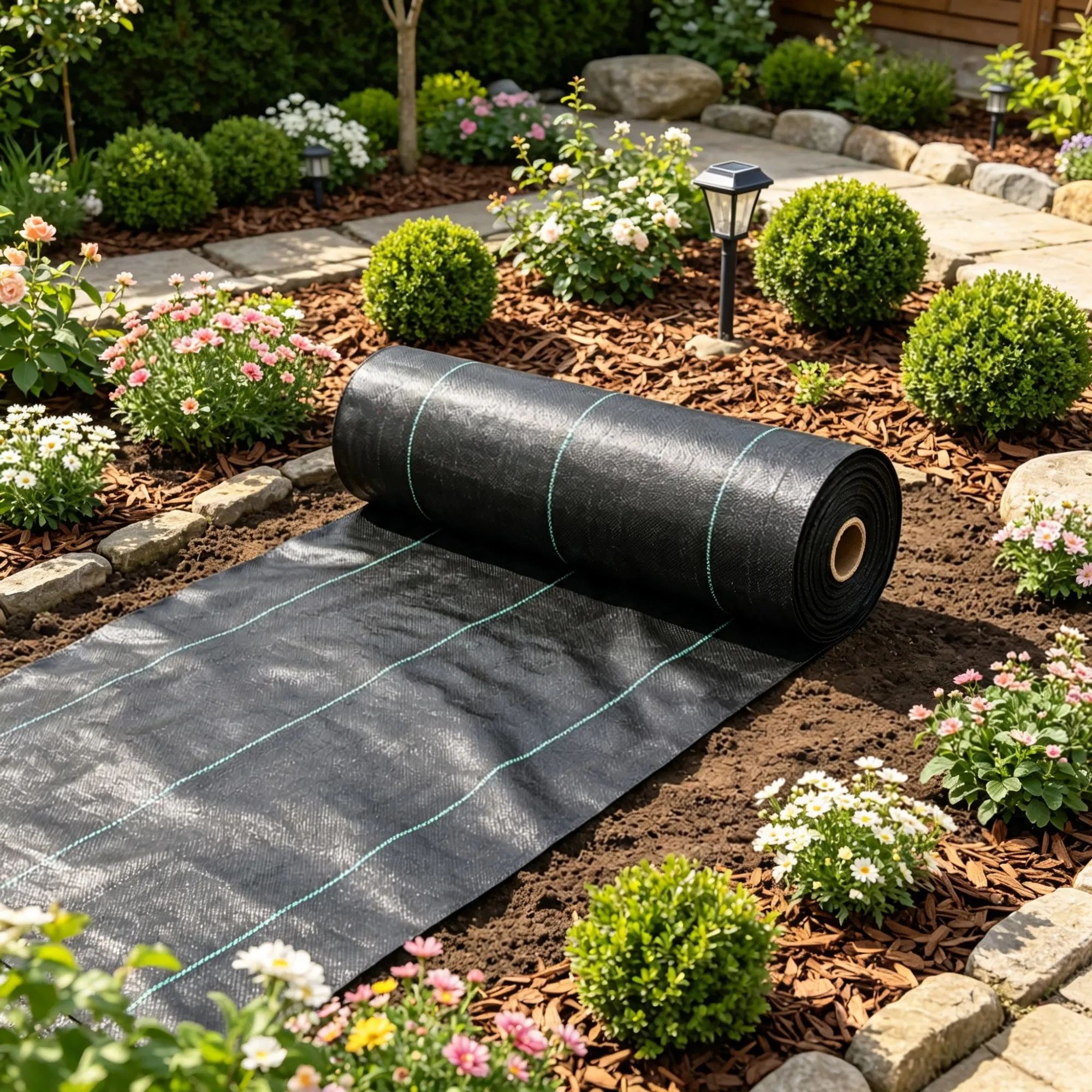 3' x 300' Heavy Duty Weed Barrier Landscape Fabric, Woven PP Geotextile Ground Cover for Driveways photo 1