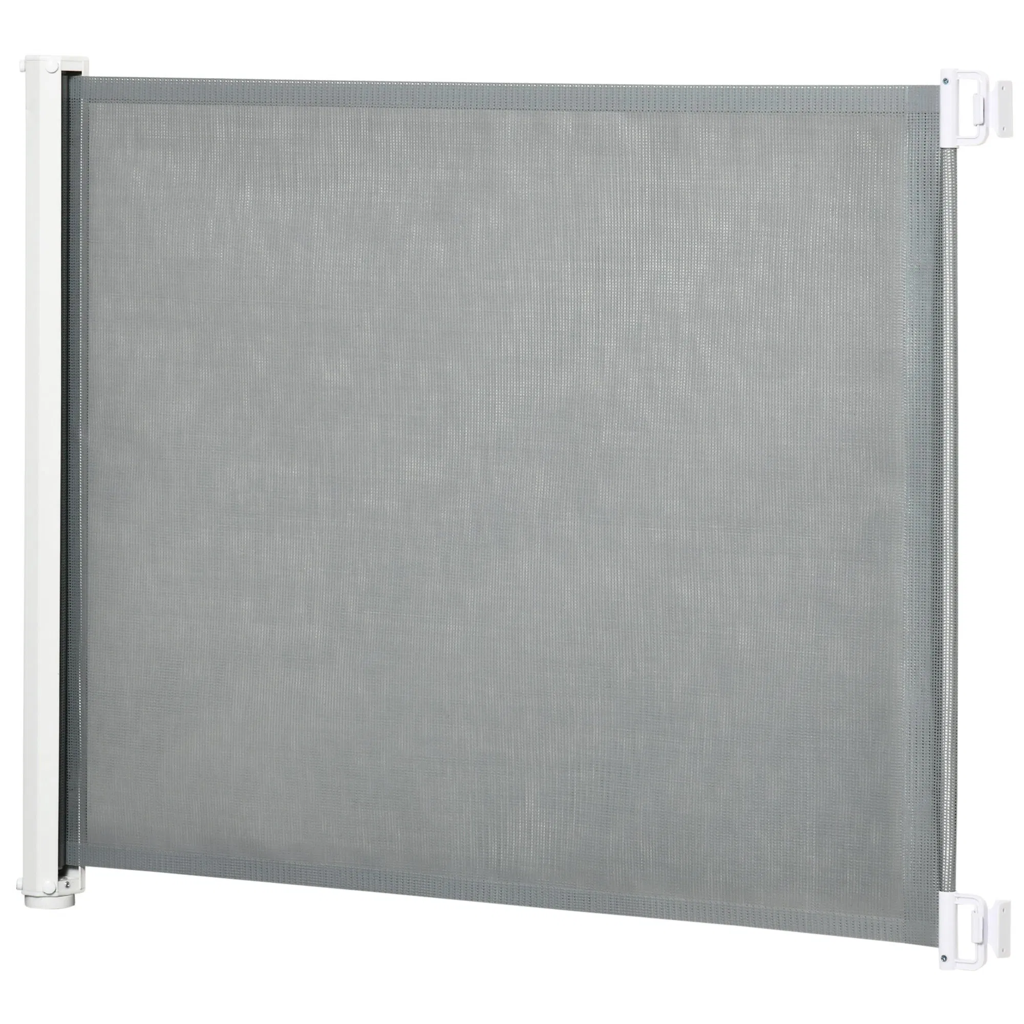 Retractable Pet Safety Barrier Gate, Flexible and Extensible for Stairways Doorways Hallways, Grey photo 1