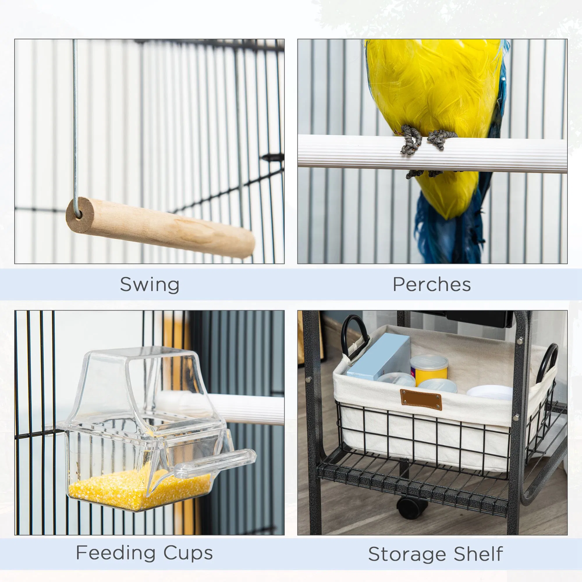 Bird Cage Starter Kit with Detachable Rolling Stand photo 4